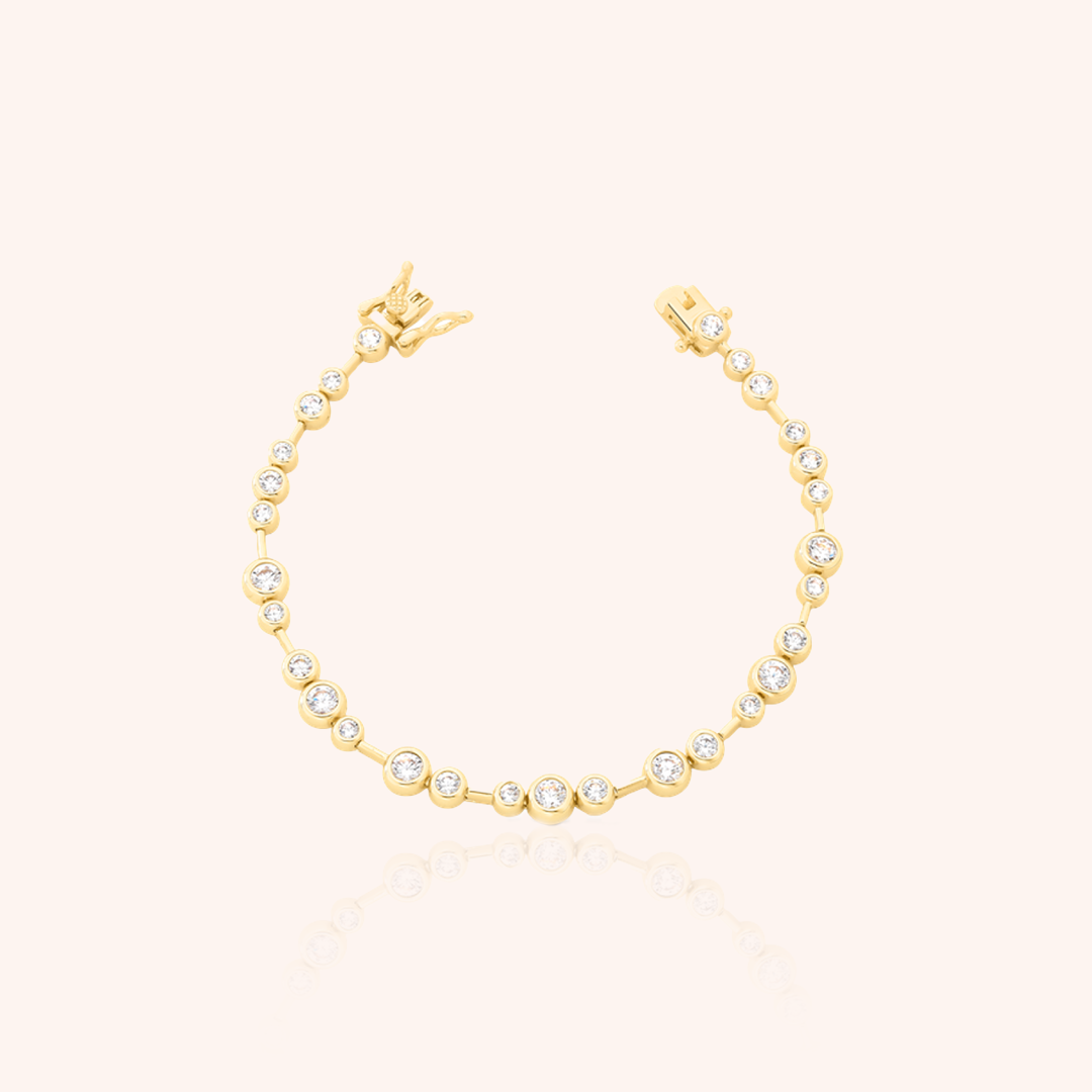 Crystal Line Bracelet — 18k Gold Plated