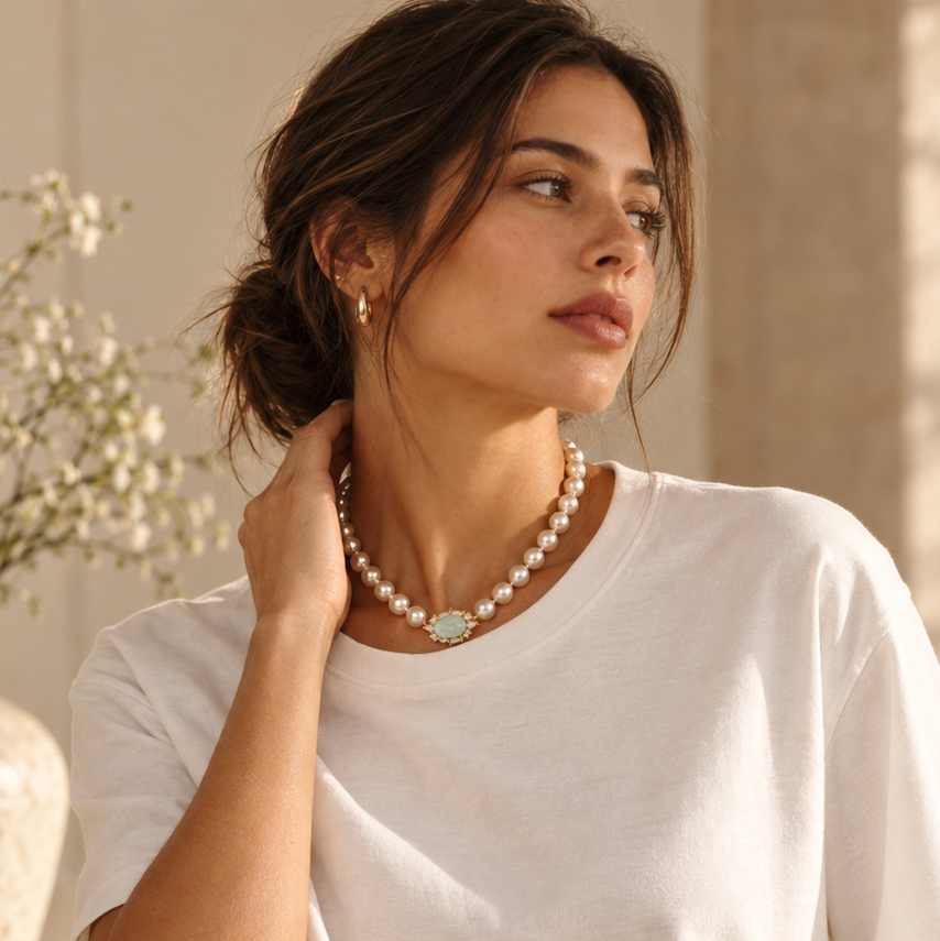 Oval Pendant Necklace